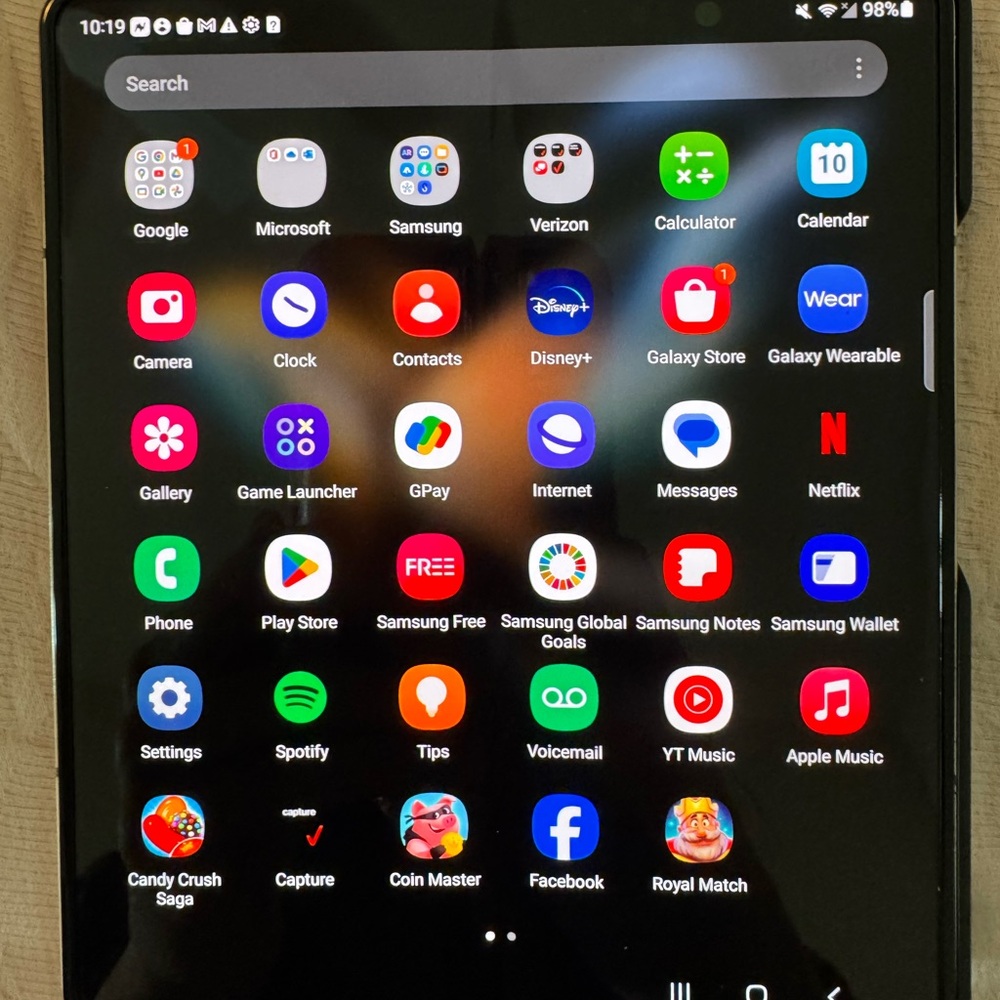 Samsung Galaxy Device with Black Display